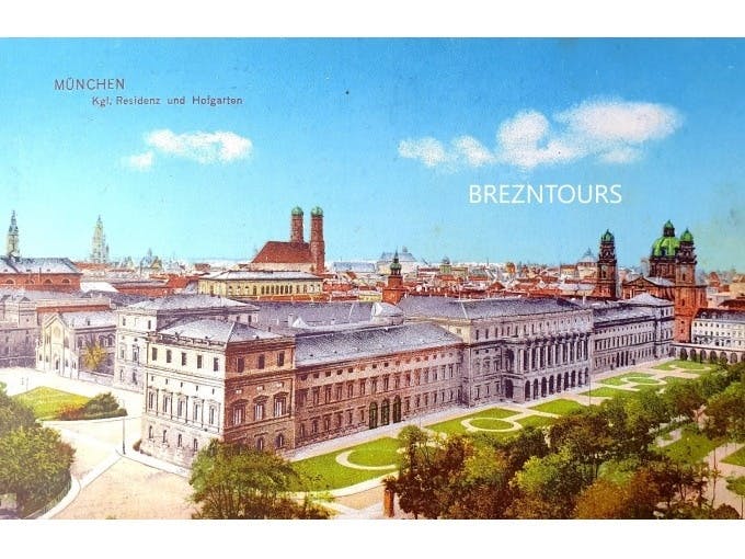 Postkarten Tour Rikscha 120- München 1895-1930 mit Tablet