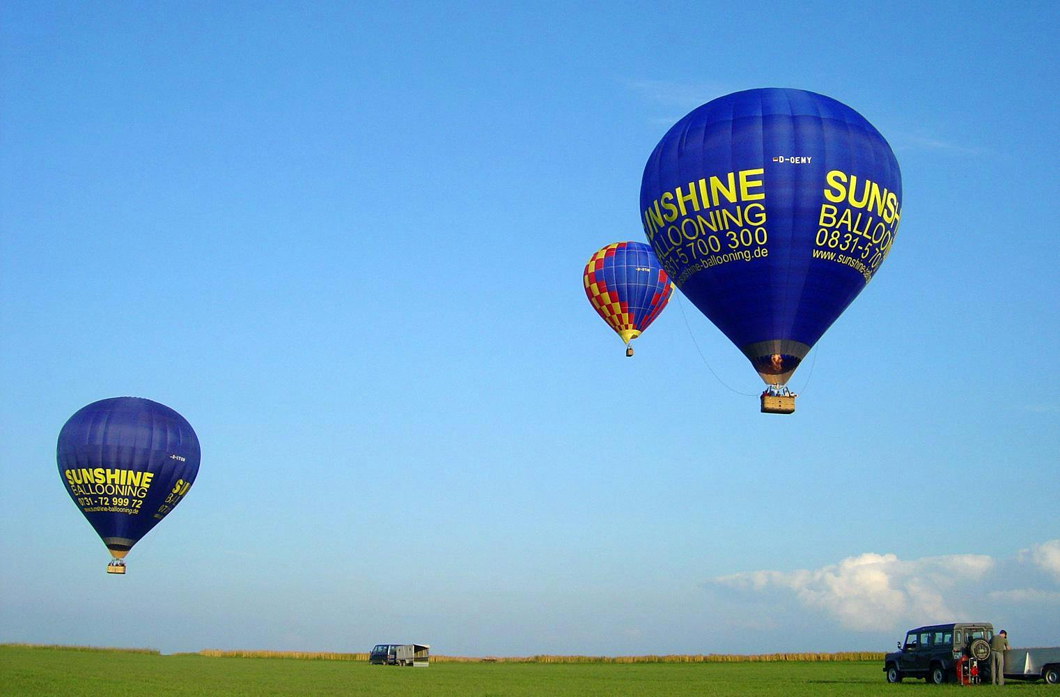 Rundflug Heißluftballon | schöne Aussicht von oben | 1,5 Std