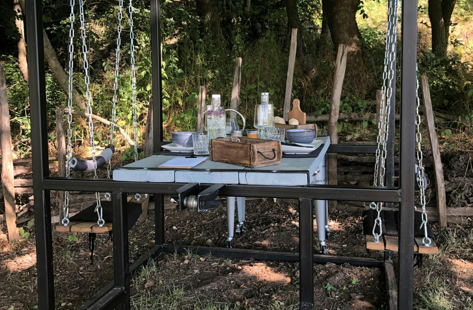 Romantisches Picknick auf der Weinschaukel | Weingärten Jois